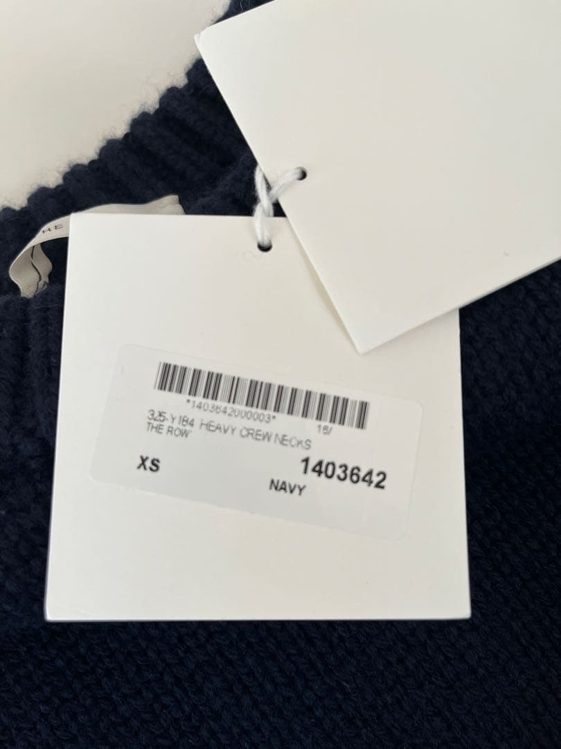 【新品未使用】The Row Opheliaウール＆カシミヤニット ネイビーXS