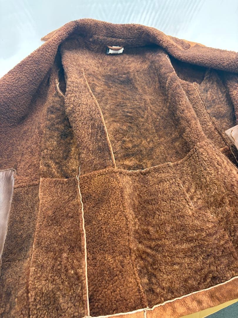 ドルチェ＆ガッバーナ　メンズムートンコート　ブラウン　DOLCE＆GABBANA