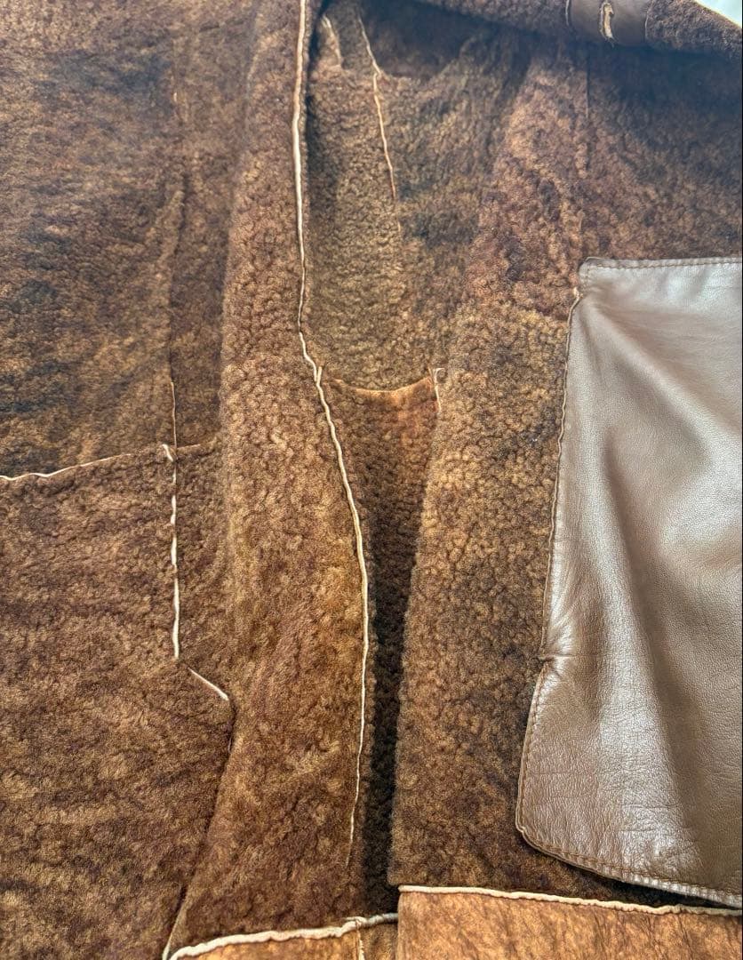 ドルチェ＆ガッバーナ　メンズムートンコート　ブラウン　DOLCE＆GABBANA