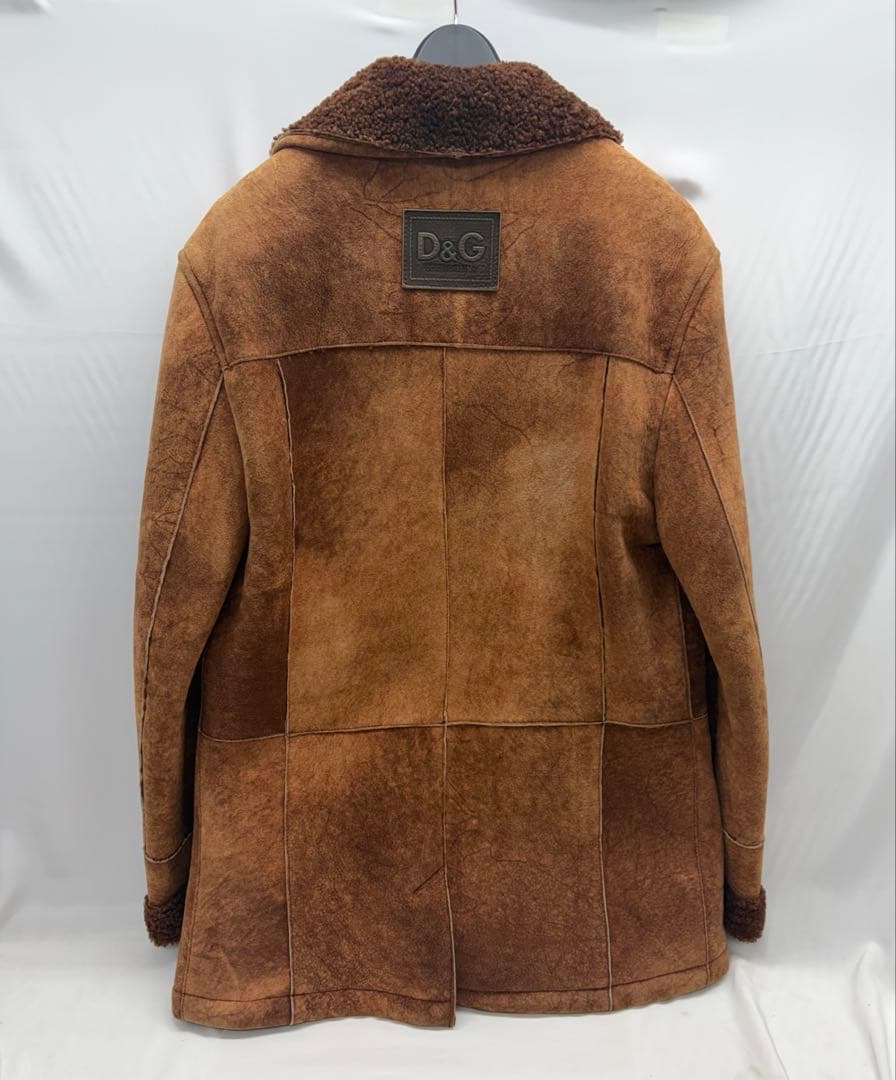 ドルチェ＆ガッバーナ　メンズムートンコート　ブラウン　DOLCE＆GABBANA