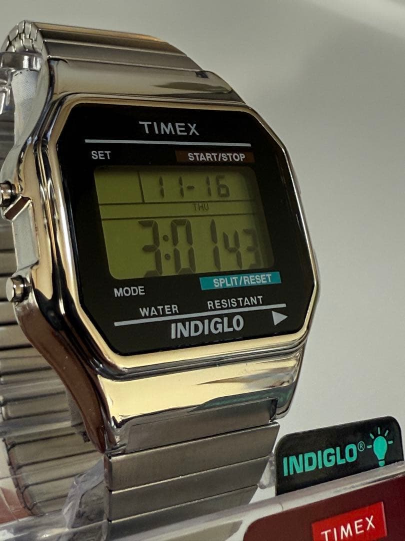 TIMEX クラシックデジタル T785879J シルバー新品