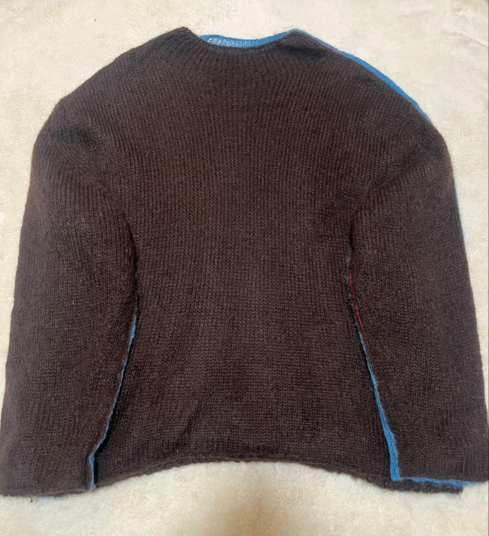 め*ろ様 beautiful people ウールモヘアニット サイズ42 ブル