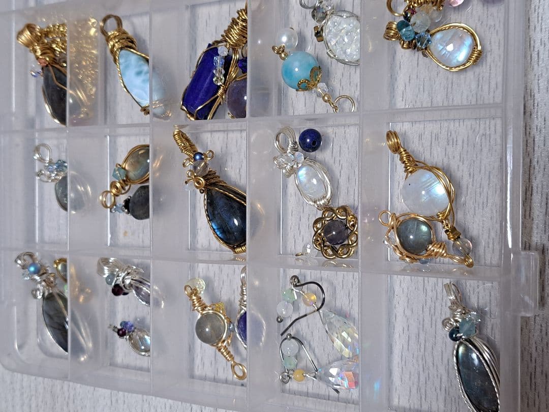 最終価格 天然石ワイヤーラッピングアクセサリー まとめ売り44点