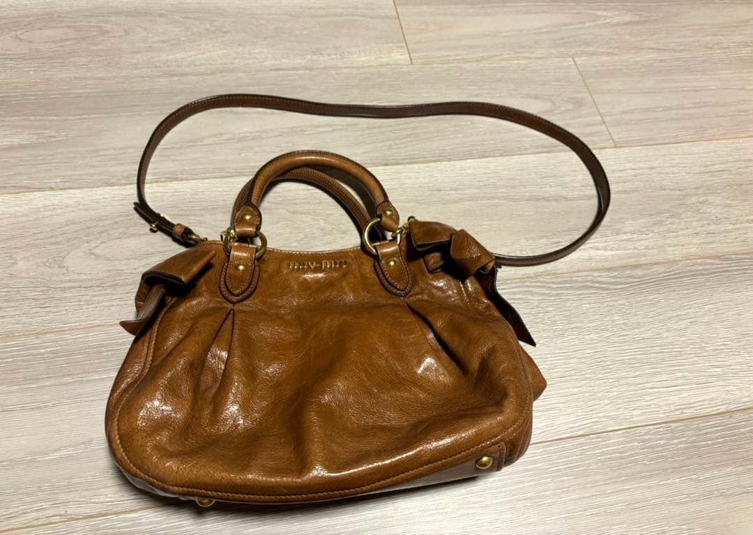 最終価格！！miumiuブラウンレザー ハンドバッグ