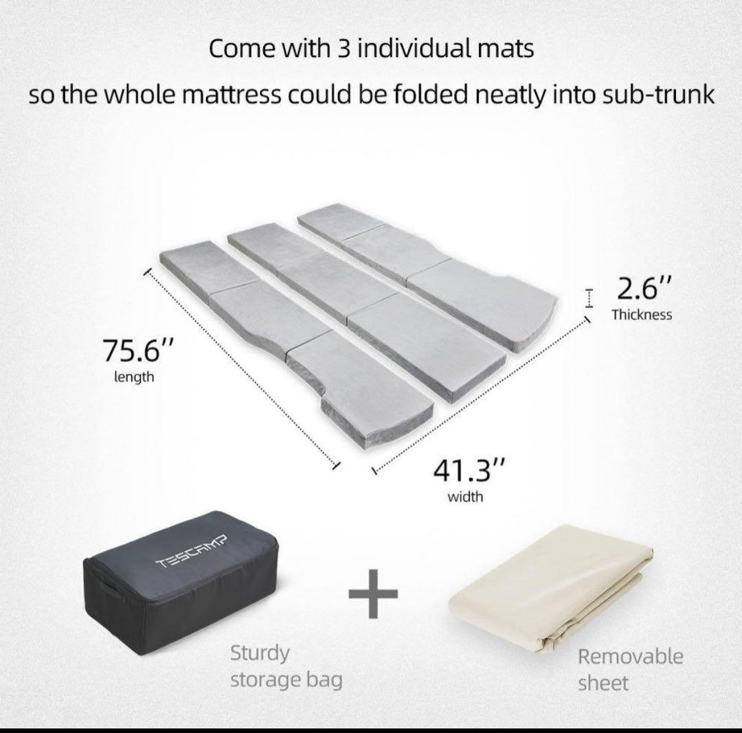 TESTCAMP Teslaトランク用マットレス