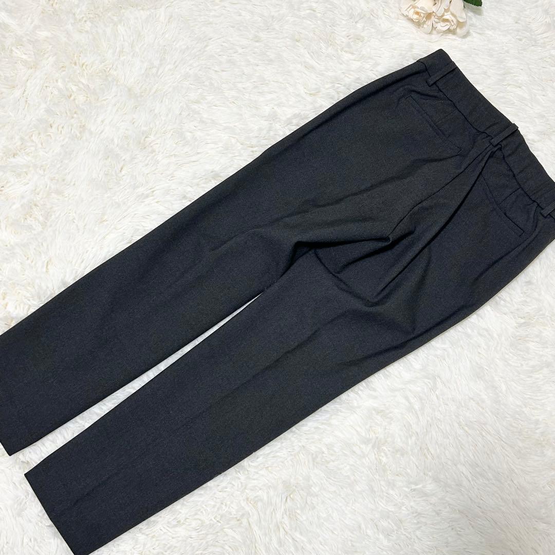 【洗える！】PLST 厚手スーツ 秋冬 パンツセットアップ ノーカラージャケット