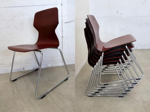 kz1000r1■コクヨ■ドイツ■カラーサ社■プライウッド■6脚セット■