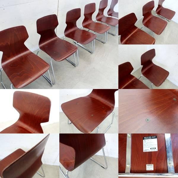 kz1000r1■コクヨ■ドイツ■カラーサ社■プライウッド■6脚セット■