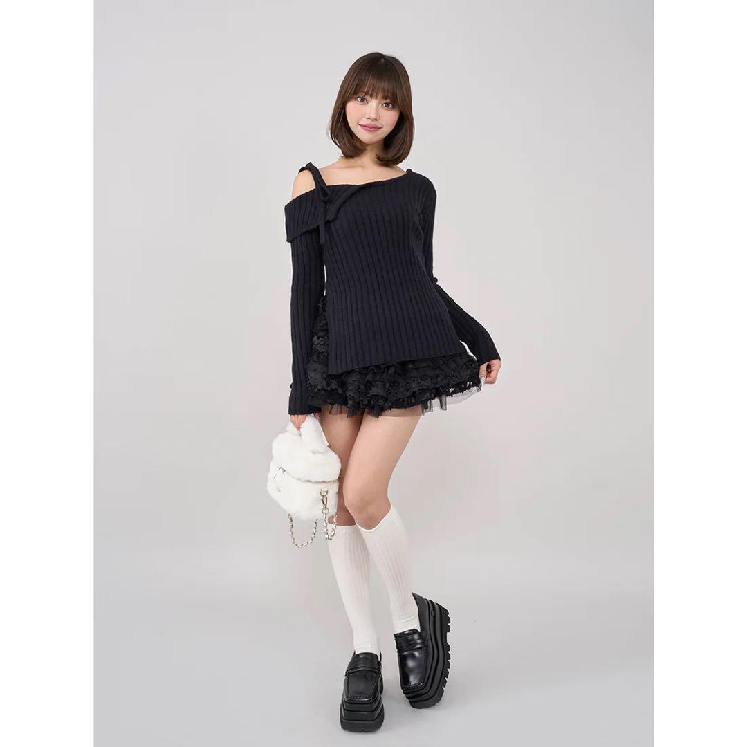 週末限定値下げ 新品未使用 Darich ランダムフリルニットセットアップ