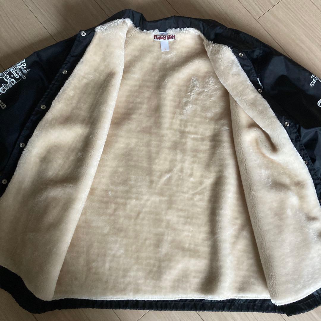 新品 FUNNY FARM ファニーファーム 四目ドクロ ボア コーチジャケット