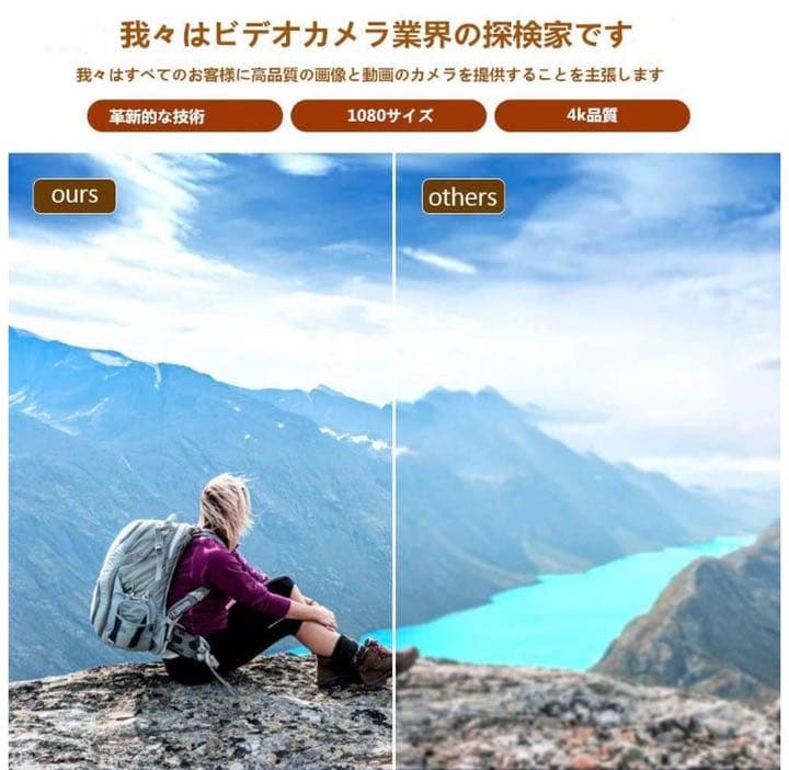 【早い者勝ち】ビデオカメラ4K フルHD WIFI機能 6倍デジタルズーム