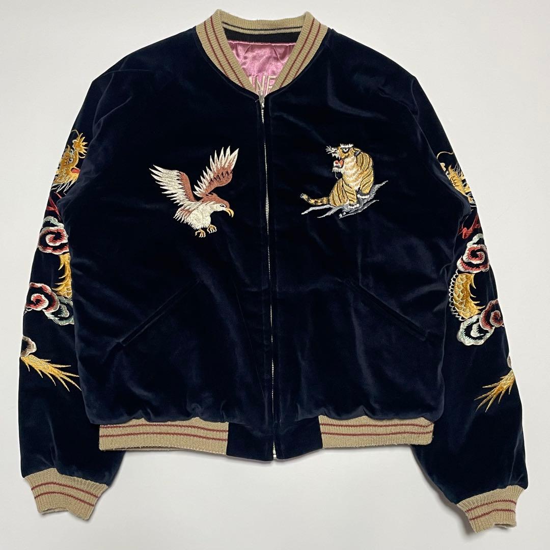 TAILOR TOYO テーラー東洋 スカジャン 別珍 鷹×虎 USMC 龍　L