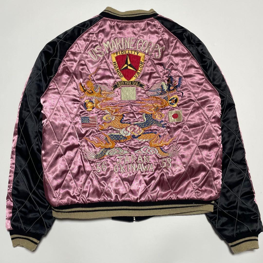 TAILOR TOYO テーラー東洋 スカジャン 別珍 鷹×虎 USMC 龍　L