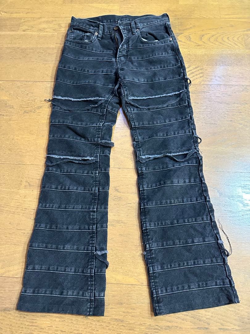 ヒステリックグラマー　ツギハギデニム　ブラックM