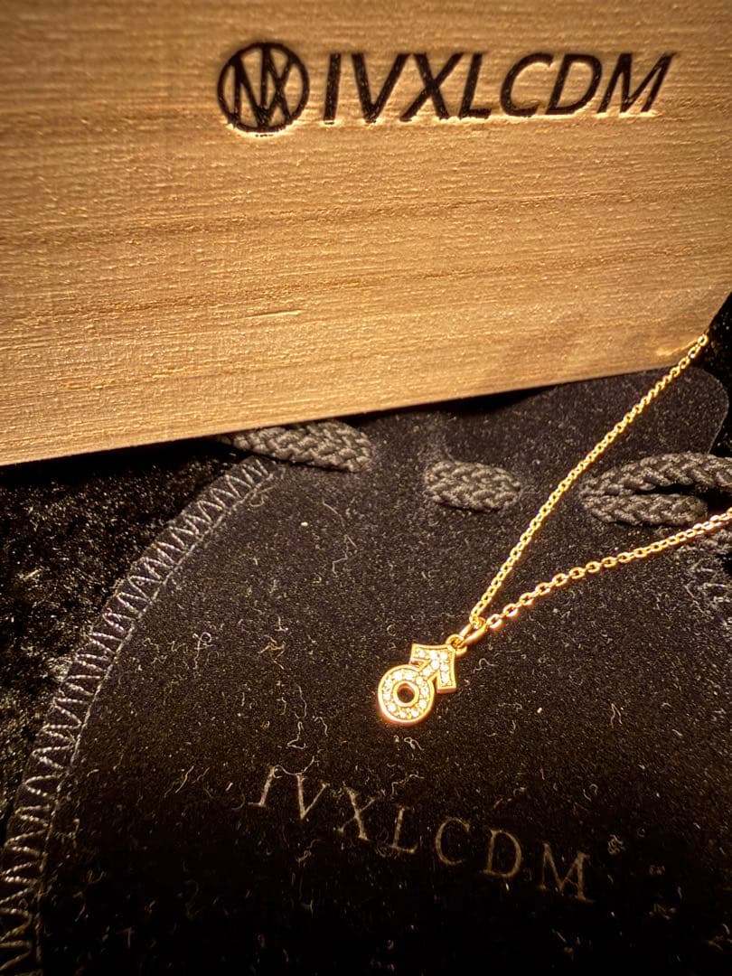 定価7万 IVXLCDM K10 パヴェダイヤモンド ペンダント ネックレス