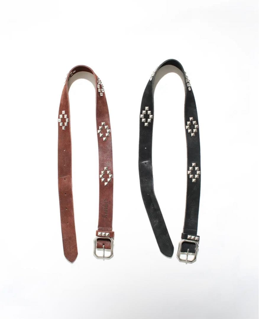 小物 antimid studs belt black