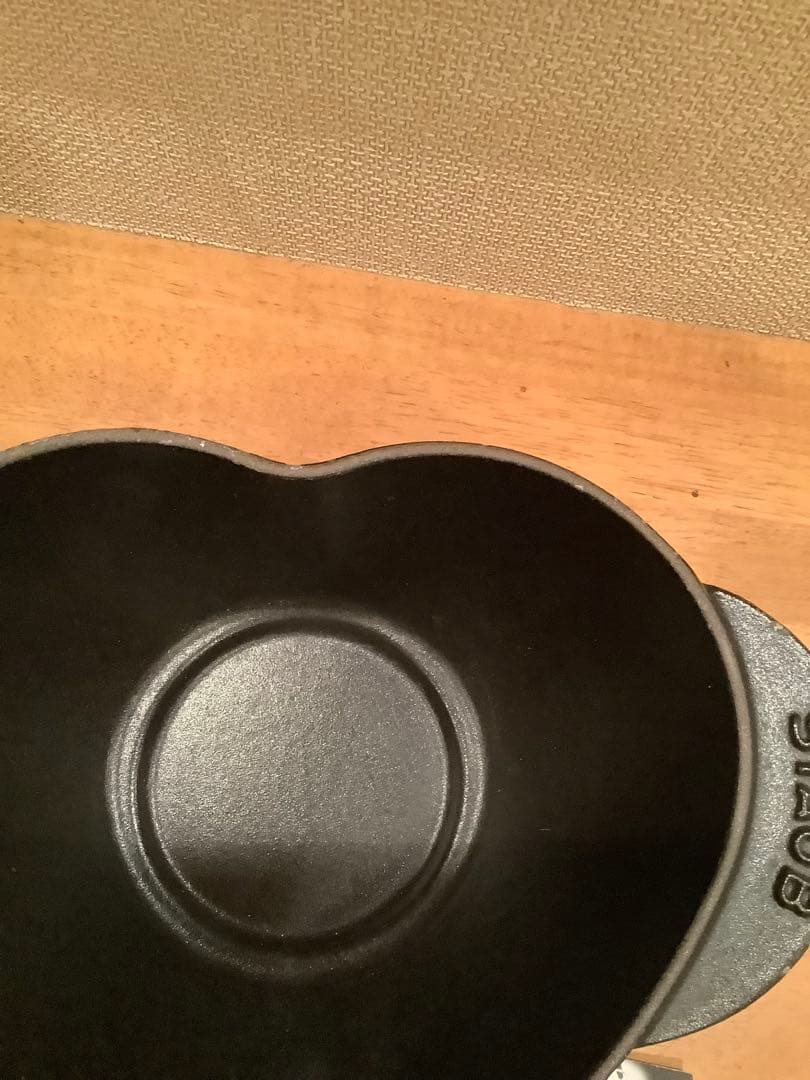 希少！STAUB LA COCOTTE ハート型鍋 フォンデュ　黒