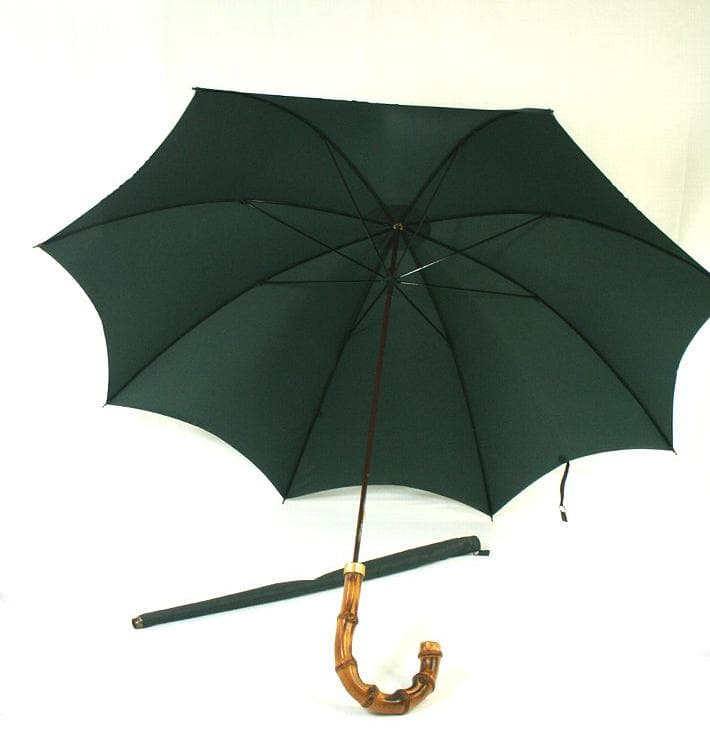 英国製 フォックスアンブレラズ 傘 ナイロン　バンブー　モスグリーン メンズ