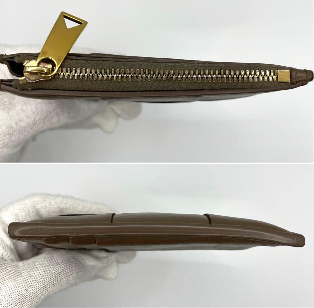 良品◇現行 ボッテガヴェネタ ケース キーリング付 ブラウン カードケース