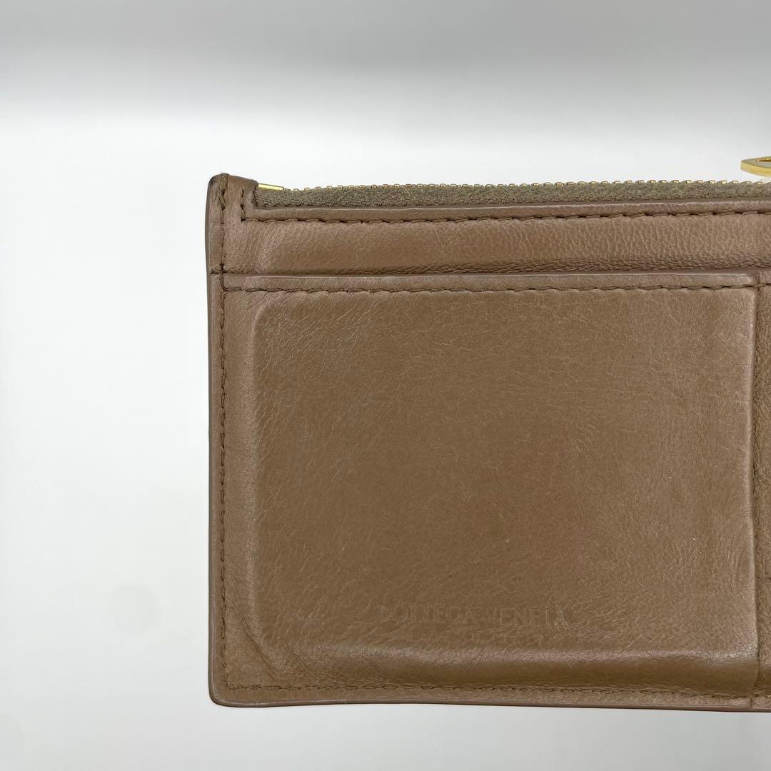 良品◇現行 ボッテガヴェネタ ケース キーリング付 ブラウン カードケース