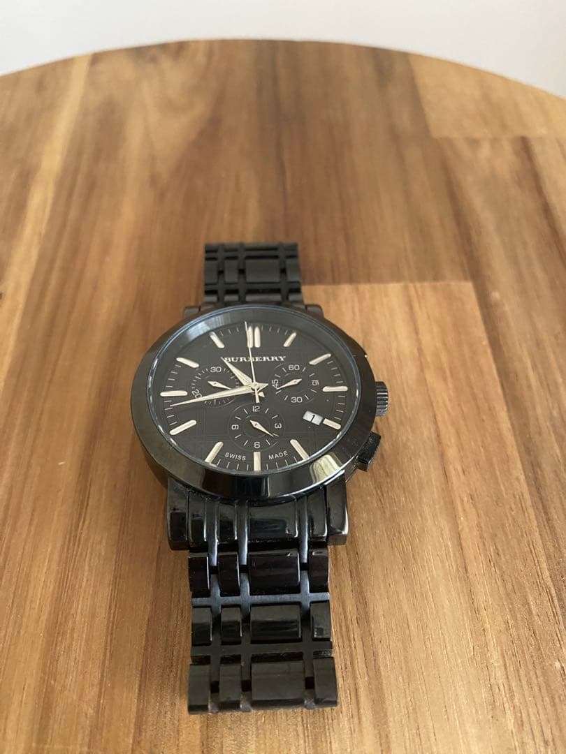 BURBERRY ブラック クロノグラフ腕時計
