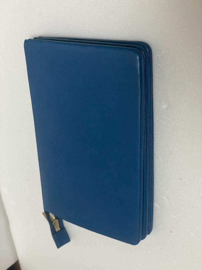 CÉLINE セリーヌ トリオ ポーチ クラッチ ブルー ラージ フィービー期