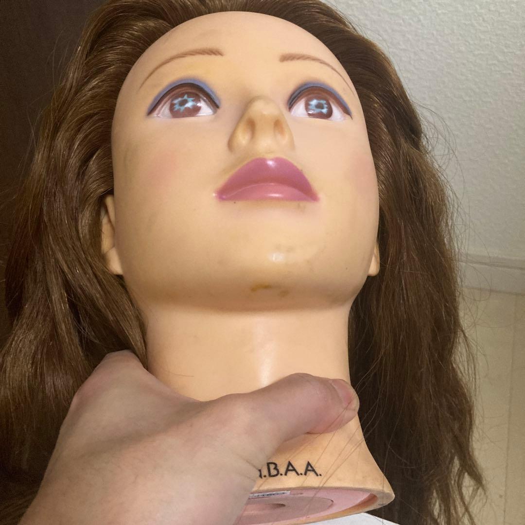 N.B.A.A. ブラウンアップ人毛100% ロングウィッグ