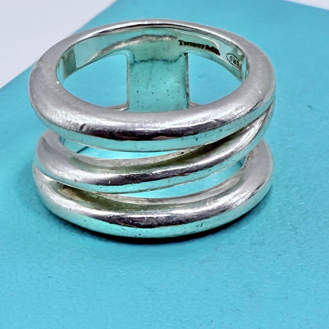 ティファニー　9号　オープン　ダイアゴナル　リング　シルバー925　指輪