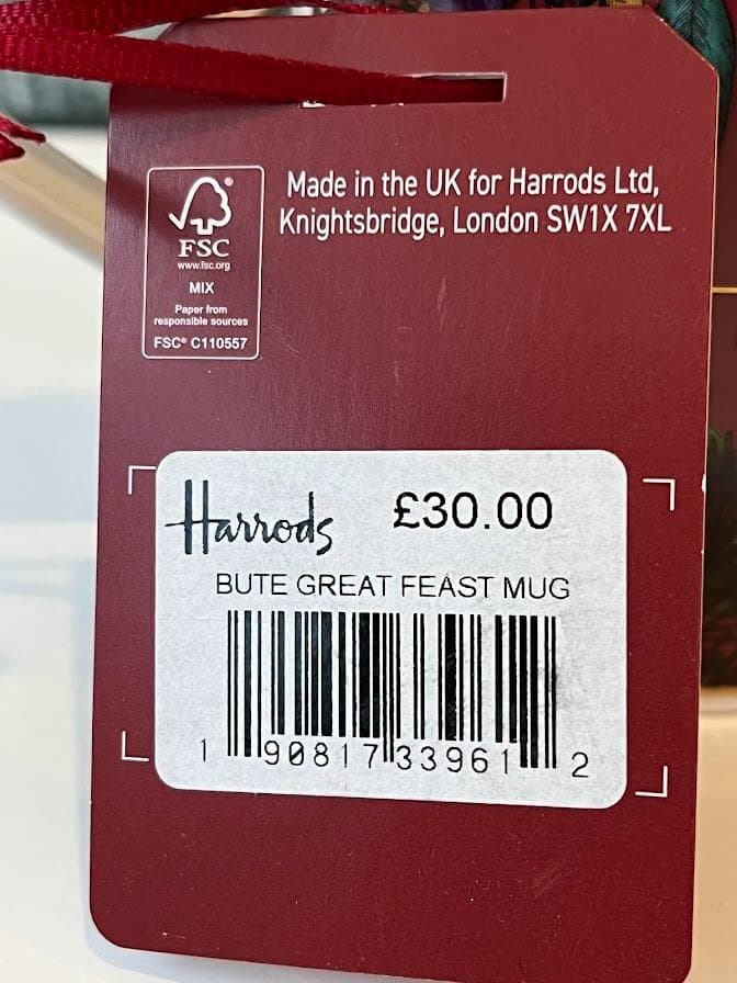 ★クリスマス　Harrodsボルド－と22金のマグ「グレート・フィースト大饗宴」