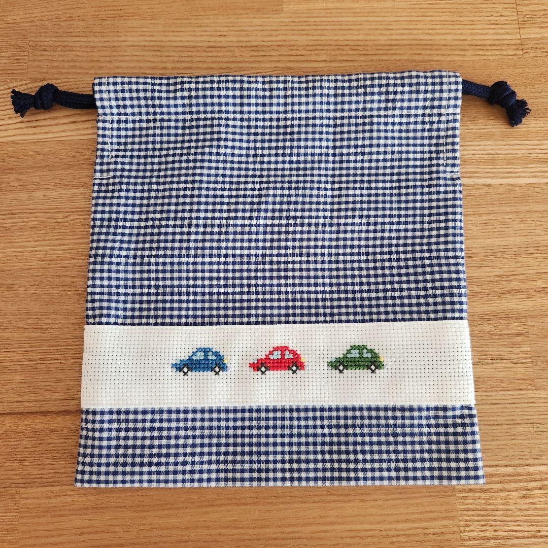 【さくら様】コップ袋　給食袋　巾着袋　男の子　女の子　刺繍