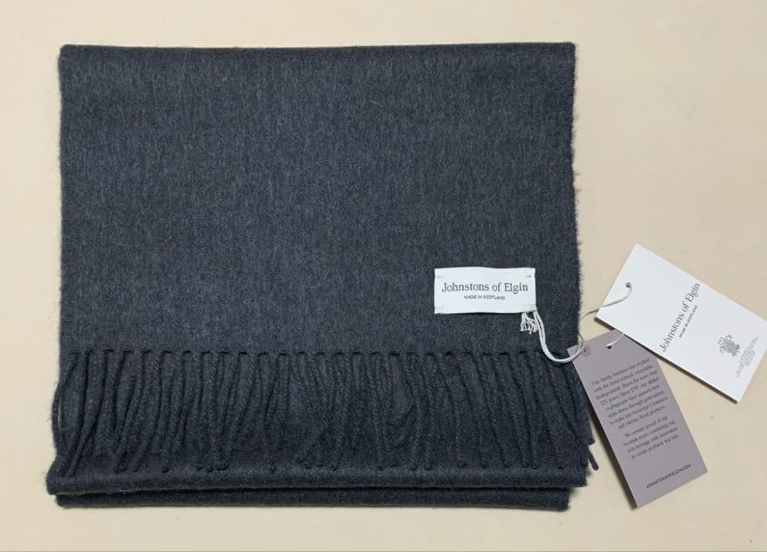 Johnstons of Elgin　無地マフラー