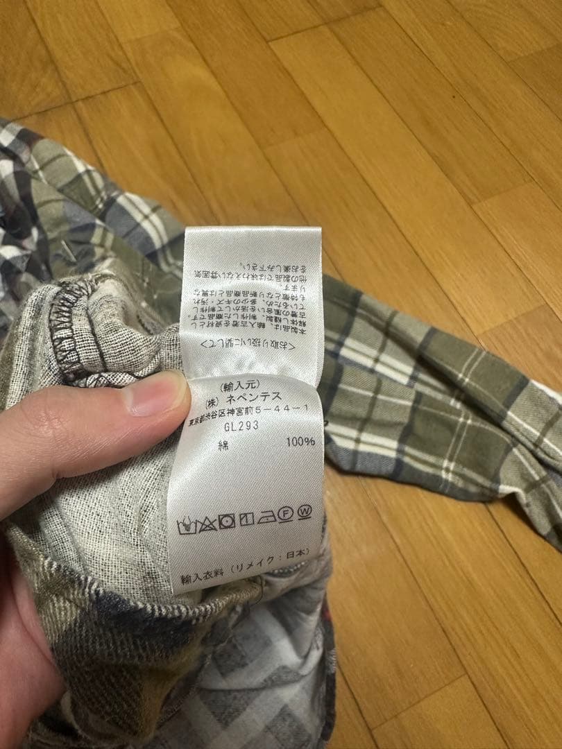 Rebuild by needles リメイク ネルシャツ