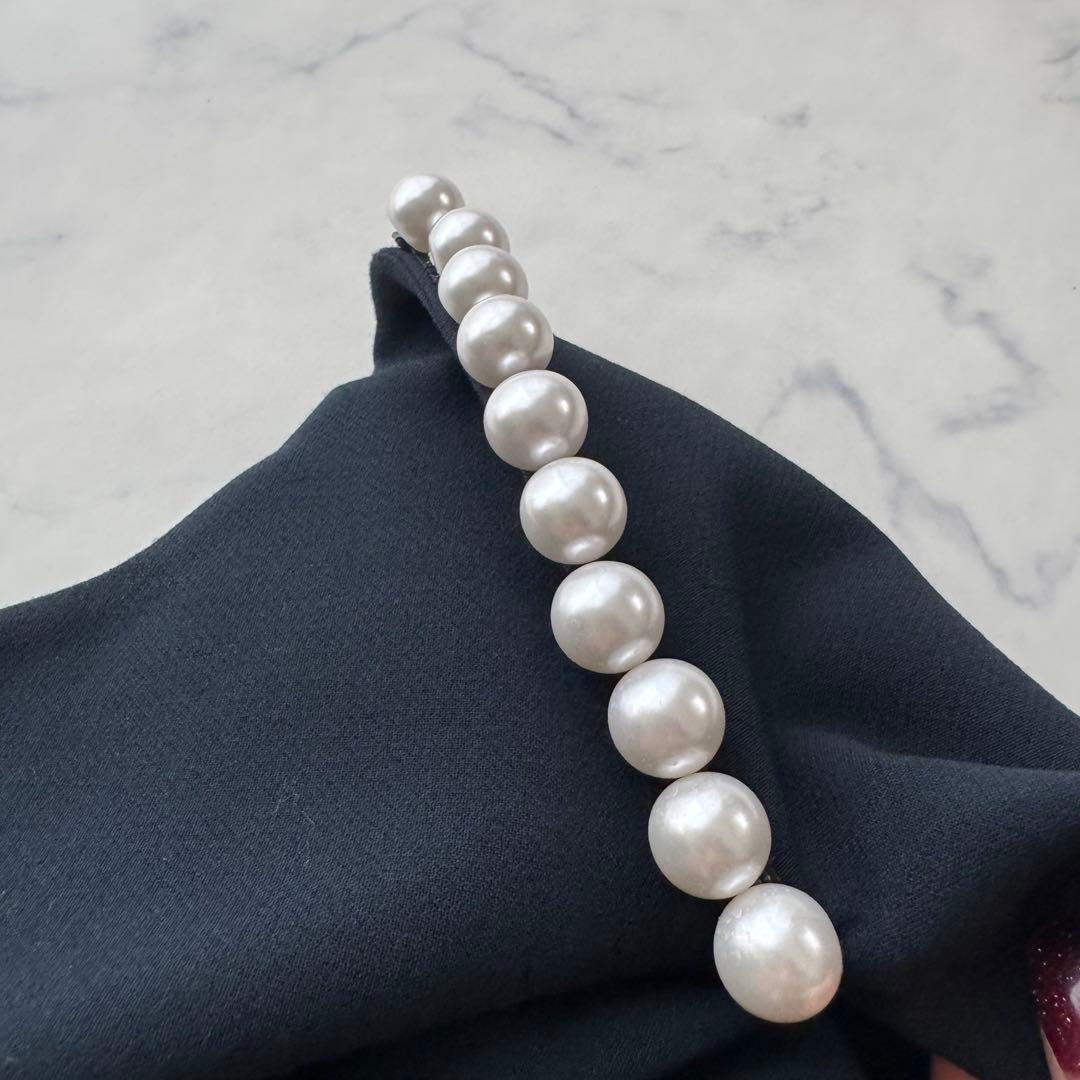 未使用級♡ ヨーコチャン ロングスリーブ バックティアード パールブラウス 36