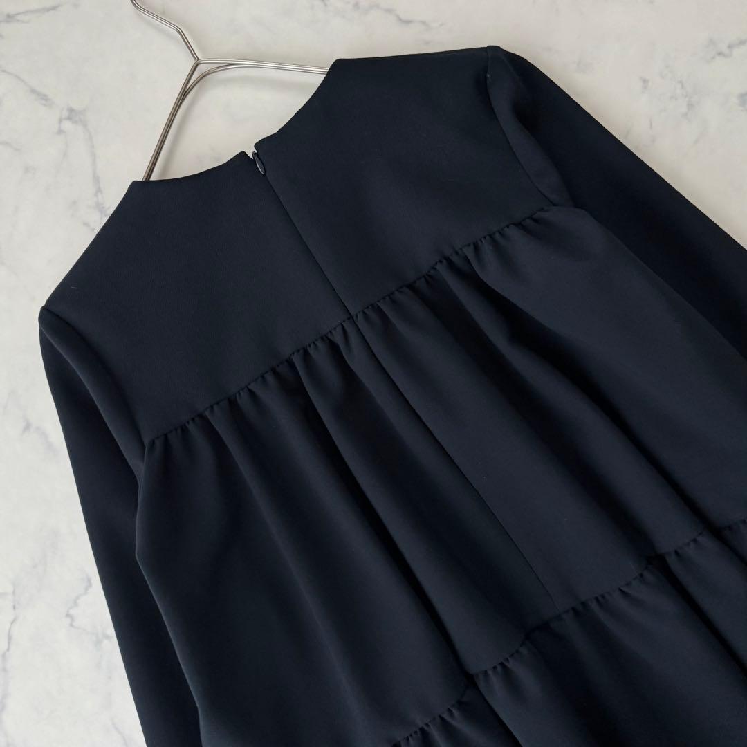 未使用級♡ ヨーコチャン ロングスリーブ バックティアード パールブラウス 36