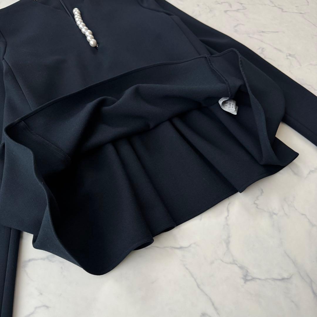 未使用級♡ ヨーコチャン ロングスリーブ バックティアード パールブラウス 36