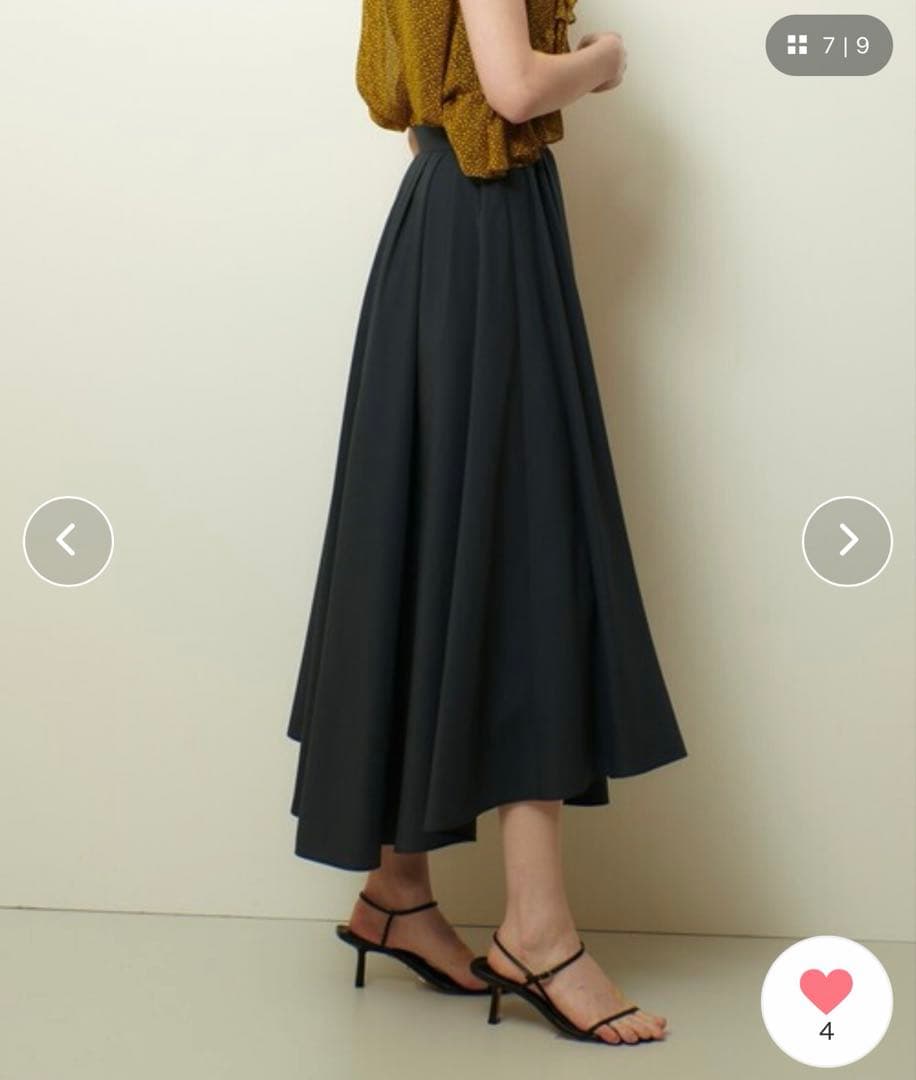 【新品タグ付き】2025AW✨️タイプライター イレギュラー ヘム スカート 濃紺