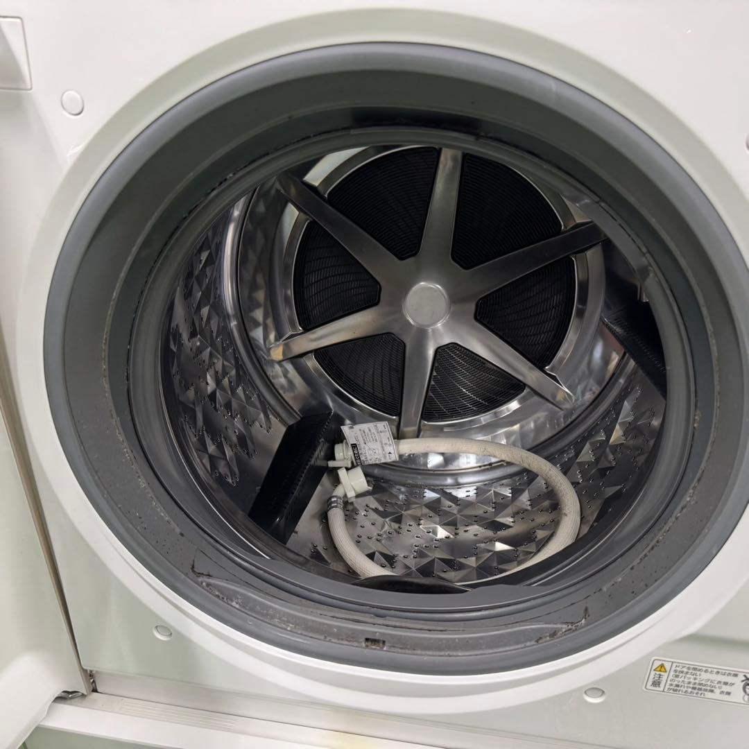 117パナソニックドラム式洗濯機　乾燥付き10/5キロ　小型　一人暮らし　左開き