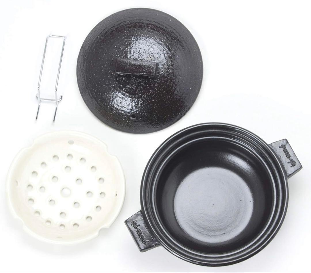 新品★長谷園 ビストロ蒸し鍋 大 黒 NCK-31 定価16,400円