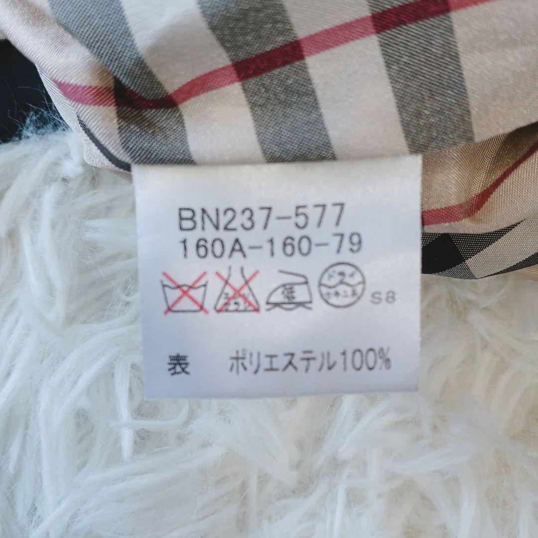 美品☆バーバリーロンドン ステンカラーコートノバチェック 160