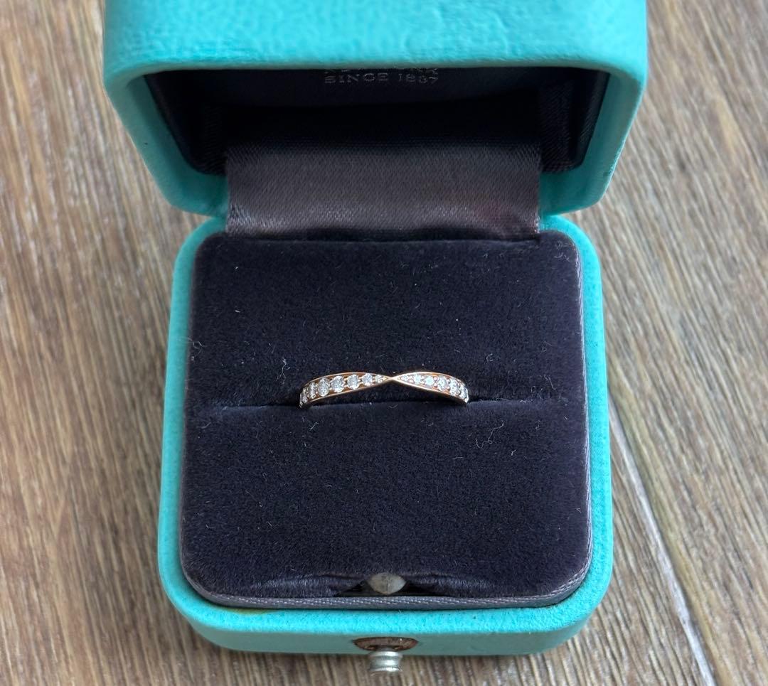 ティファニー ハーモニー ビーズ セット ダイヤモンド リング K18PG 6号