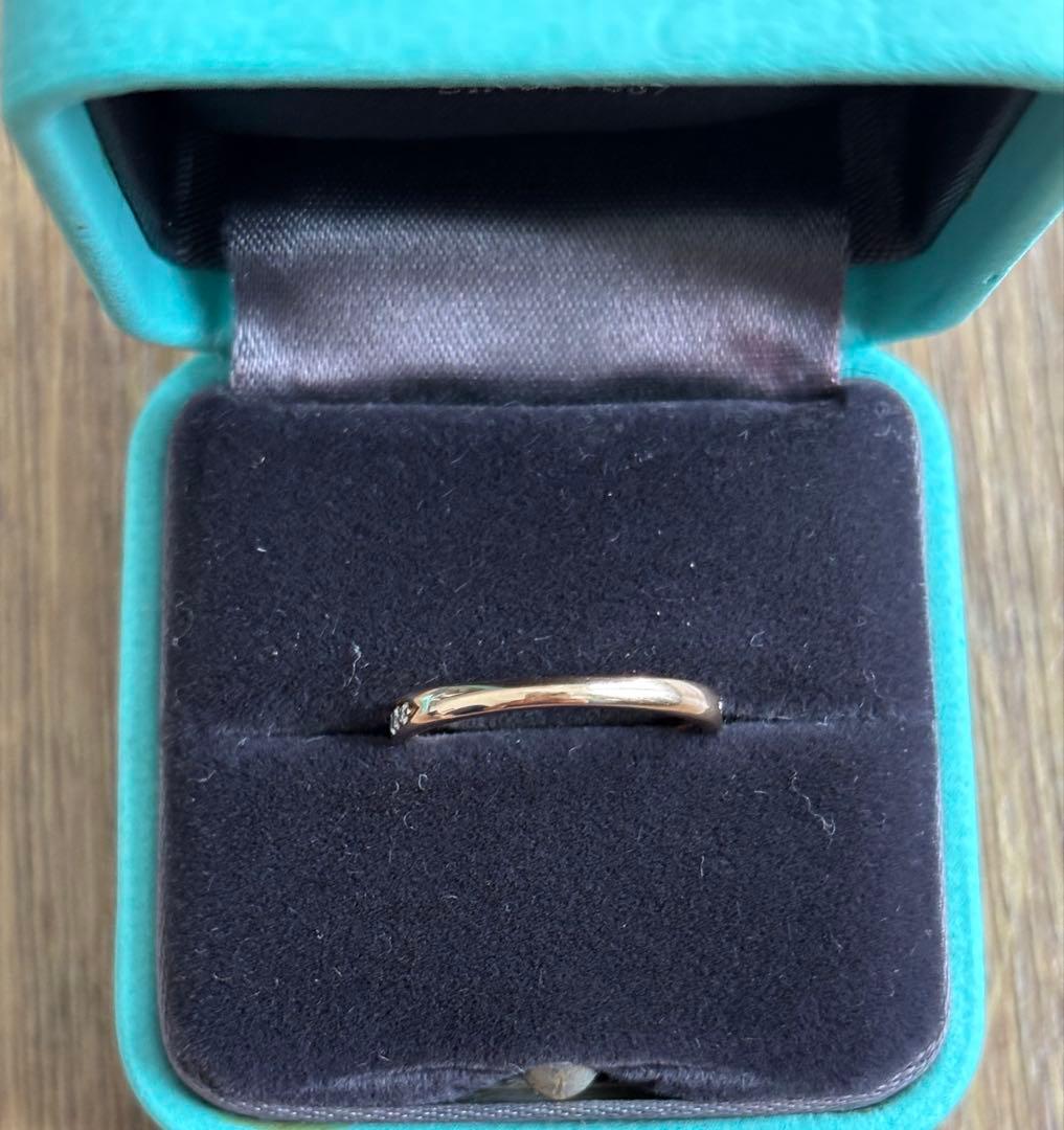 ティファニー ハーモニー ビーズ セット ダイヤモンド リング K18PG 6号