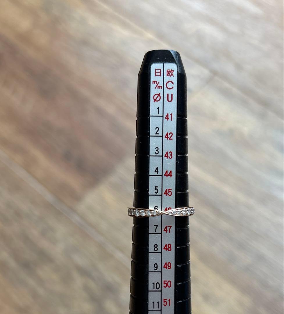 ティファニー ハーモニー ビーズ セット ダイヤモンド リング K18PG 6号