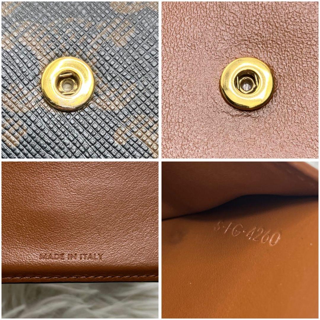 【美品✨人気】セリーヌ 折り財布 トリオンフキャンバス スモールストラップ