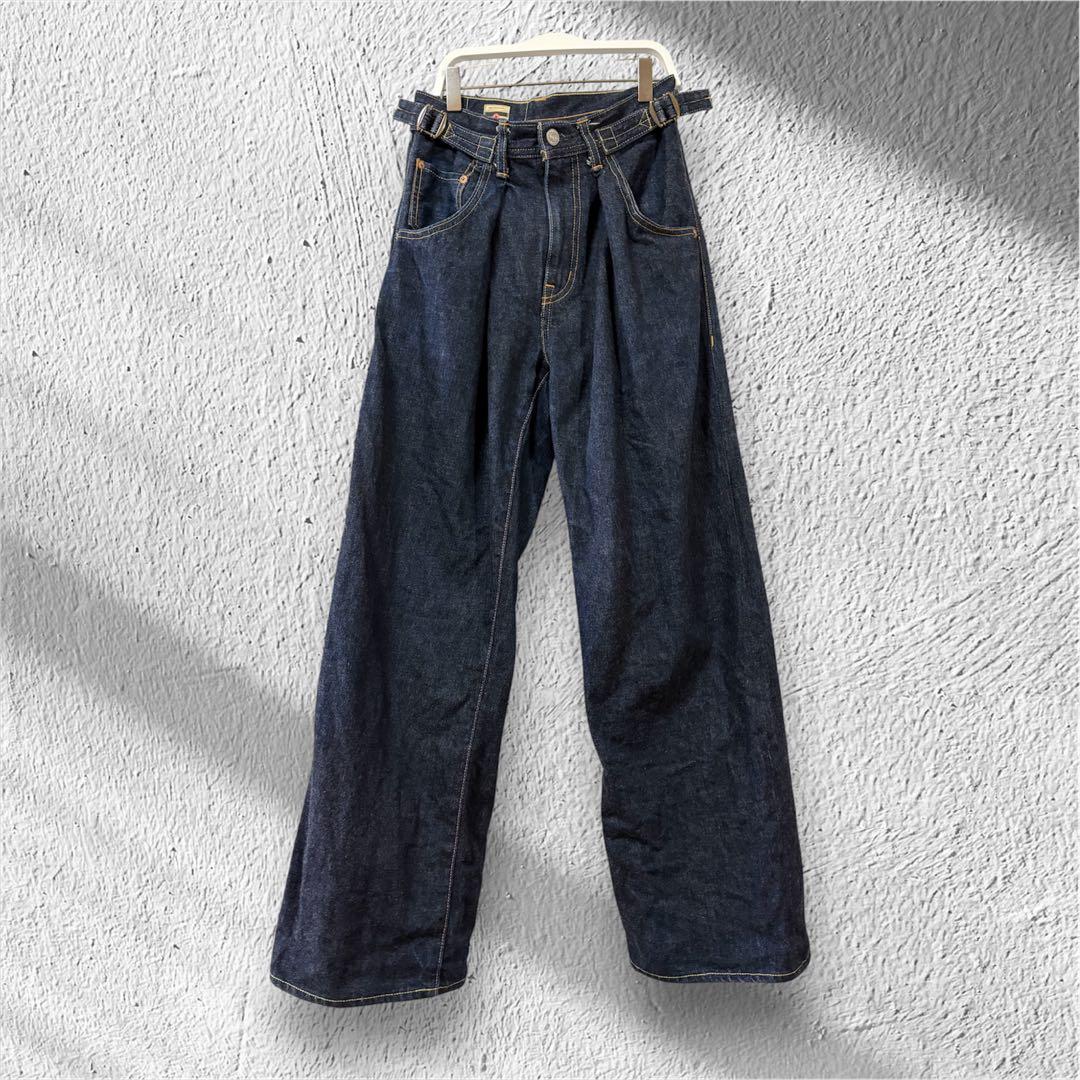 桃太郎ジーンズ ワイドデニムパンツ