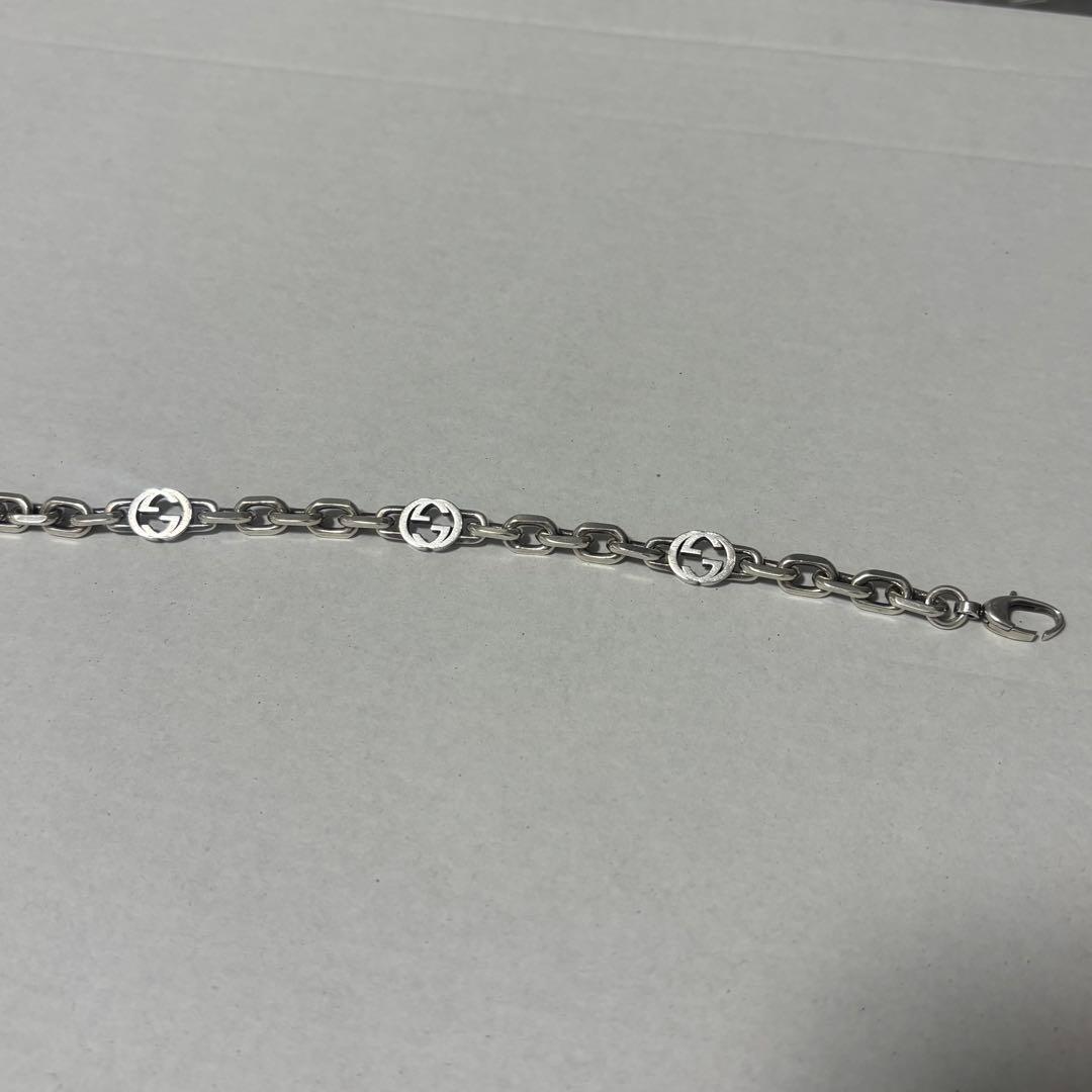 Gucci シルバーリンクチェーンブレスレット