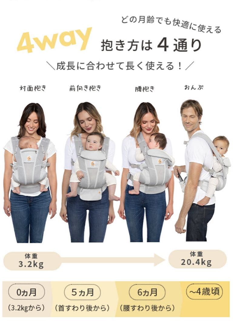 【美品即日発送】エルゴベビOMNI BREEZE 抱っこ紐 ブラック