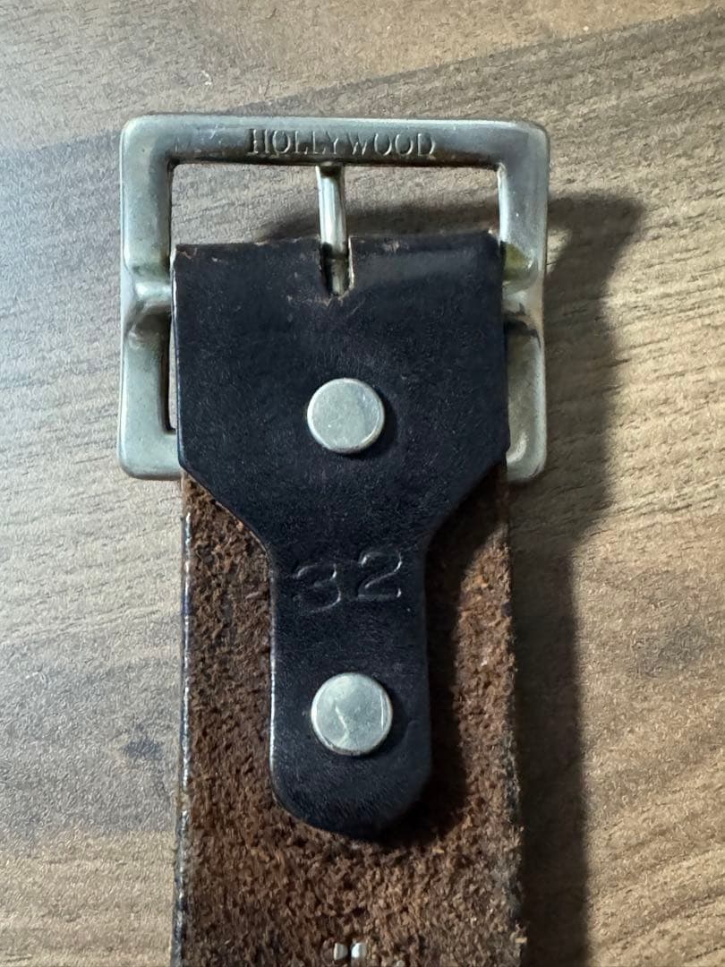 32 インチ HTC フラワースタッズ ブルーストーン レザーベルト ブラウン