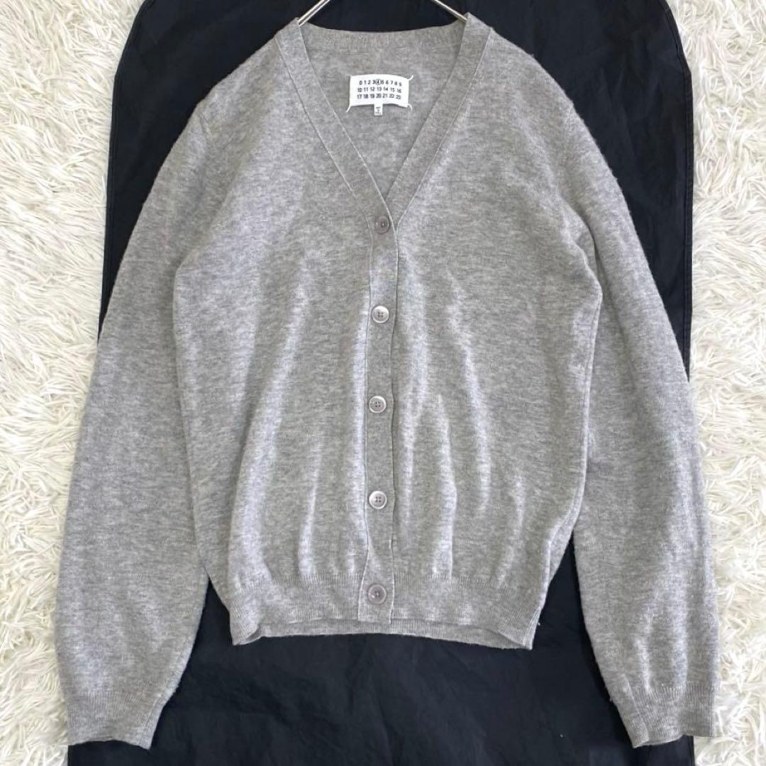 【美品✨】メゾンマルジェラ 4 エルボーパッチ 長袖 Vネック カーディガン M