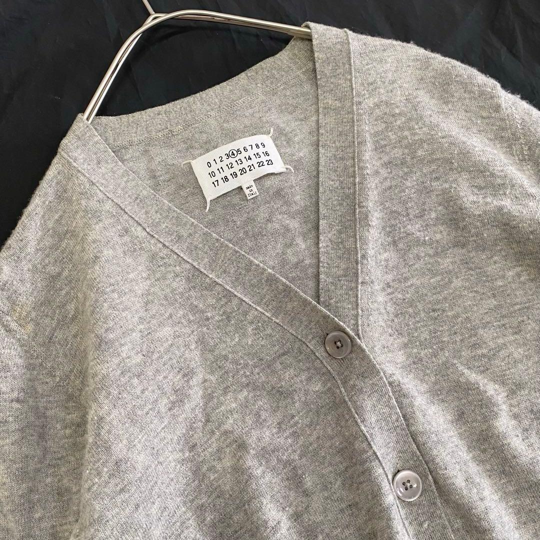 【美品✨】メゾンマルジェラ 4 エルボーパッチ 長袖 Vネック カーディガン M