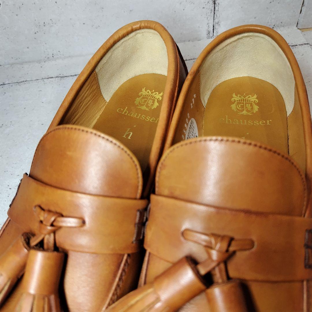 美品 chausser ショセ タッセルローファー 23.5 キャメル 日本製